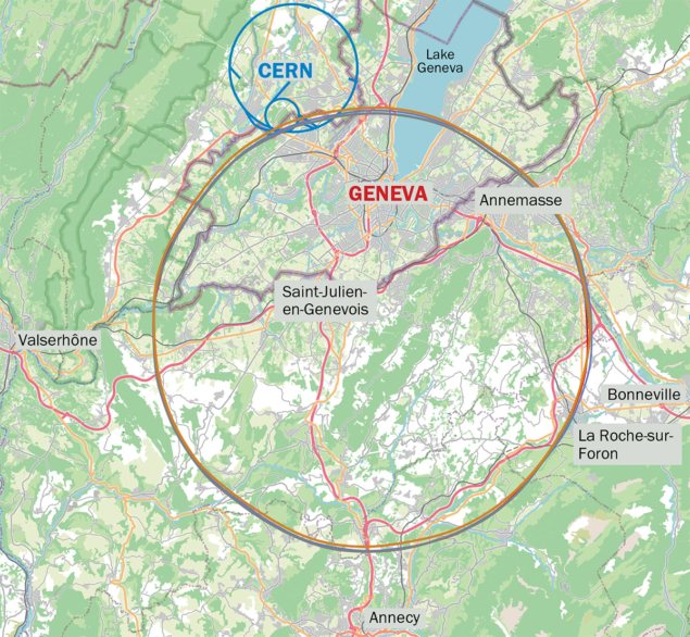 Mapa del trazado propuesto del FCC